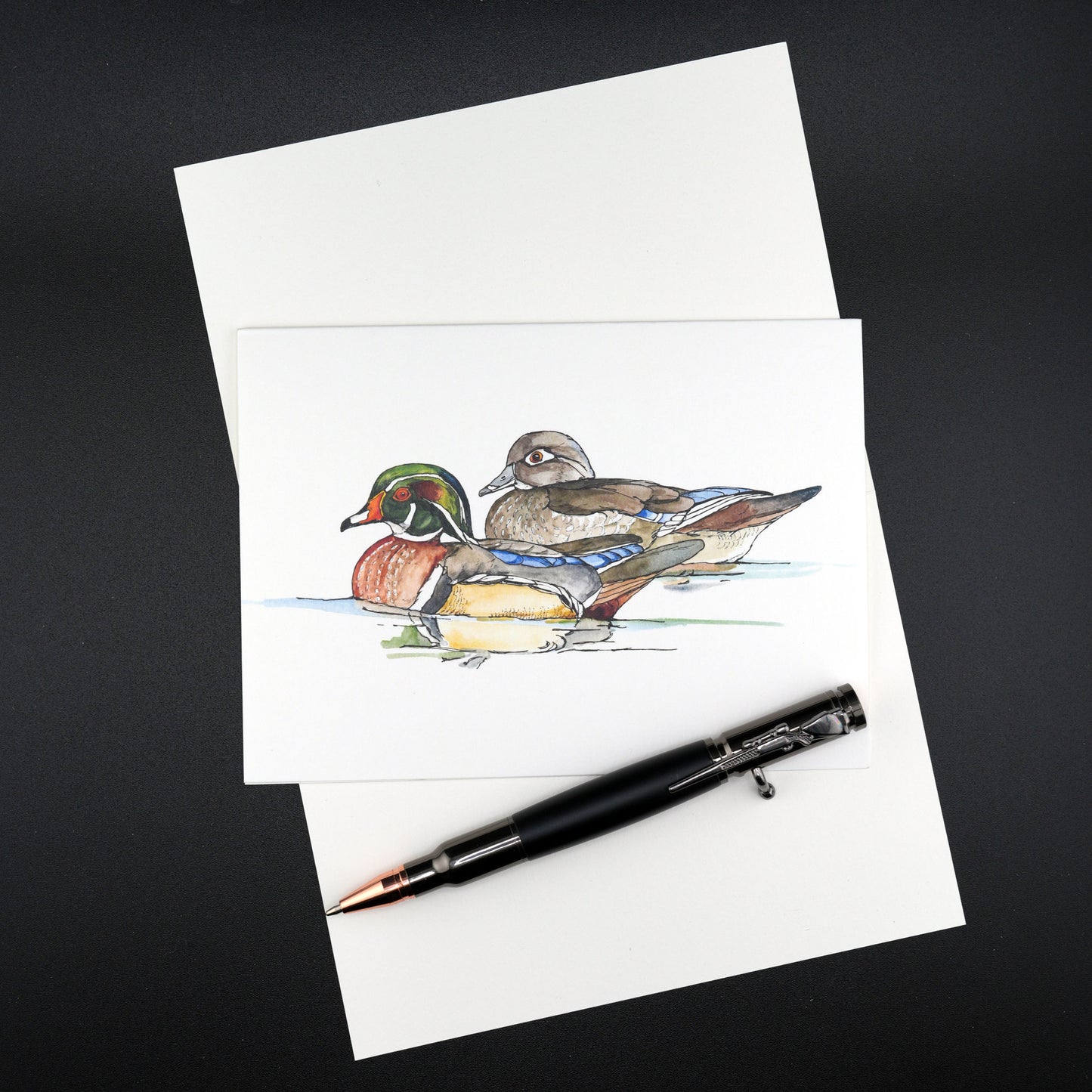 The Southern Sportsman's Swimming Mallards - Stationery Cards