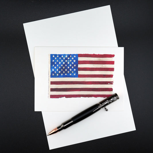 The Southern Sportsman's Rustic American Flag - Stationery Cards