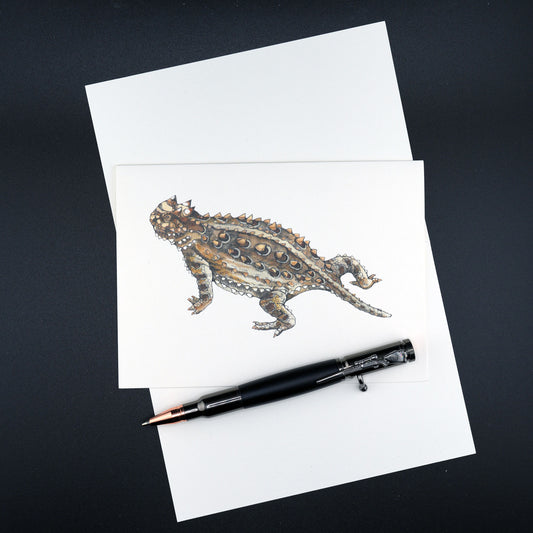 The Southern Sportsman's Horned Frog - Stationery Cards