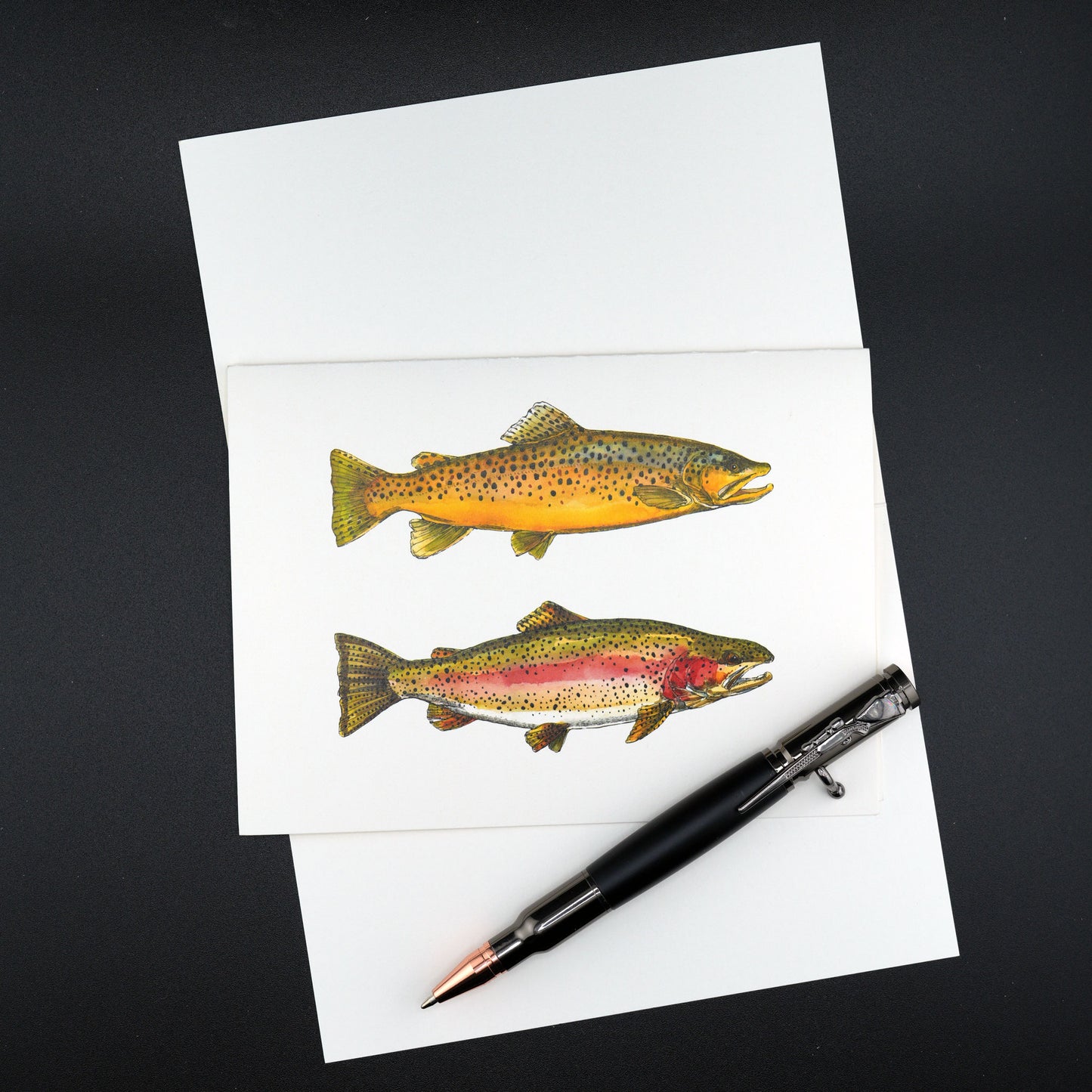 The Southern Sportsman's Brown Trout and Rainbow Trout - Stationery Cards